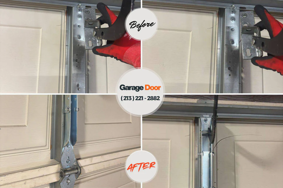Before and after: garage door repair East Palestine, OH